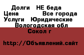 Долги - НЕ беда ! › Цена ­ 1 000 - Все города Услуги » Юридические   . Вологодская обл.,Сокол г.